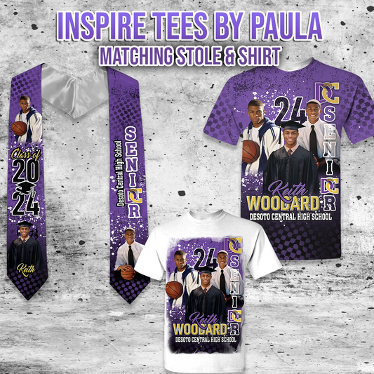 Class of 2024 Customized Stole & T-Shirt Bundle