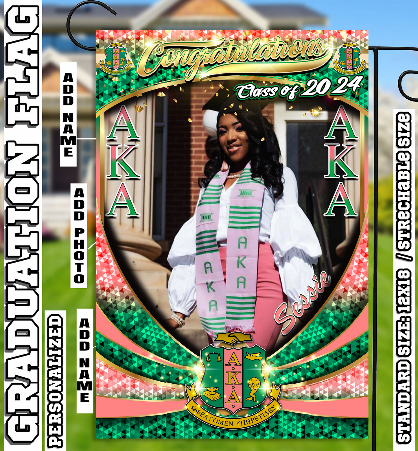 2024 Customized Fraternity and Sorority Garden Flags
