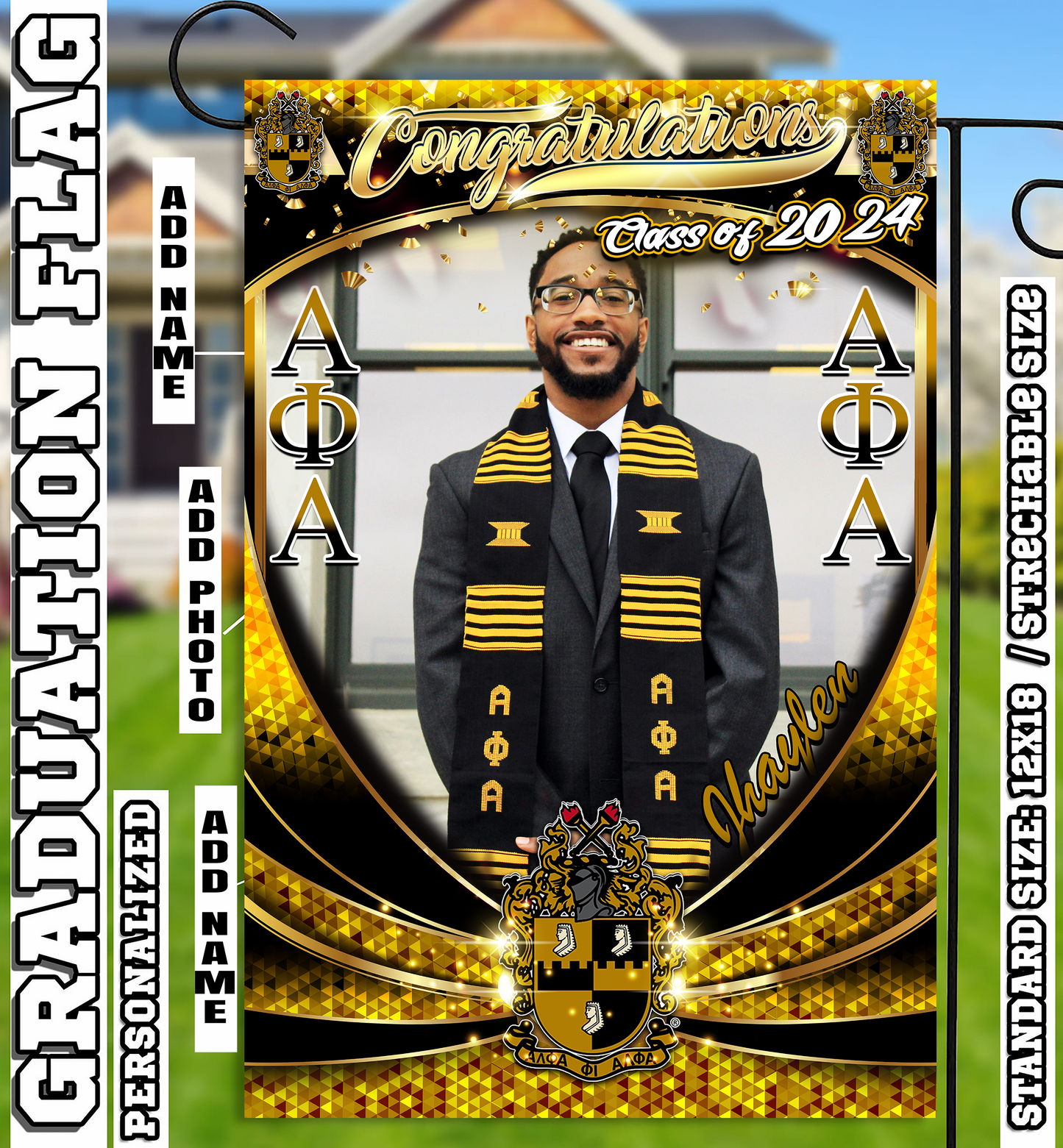 2024 Customized Fraternity and Sorority Garden Flags