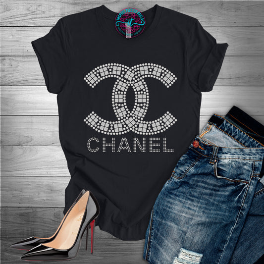 Chanel Bling Tee (ALL SPECIALTY RHINESTONES)