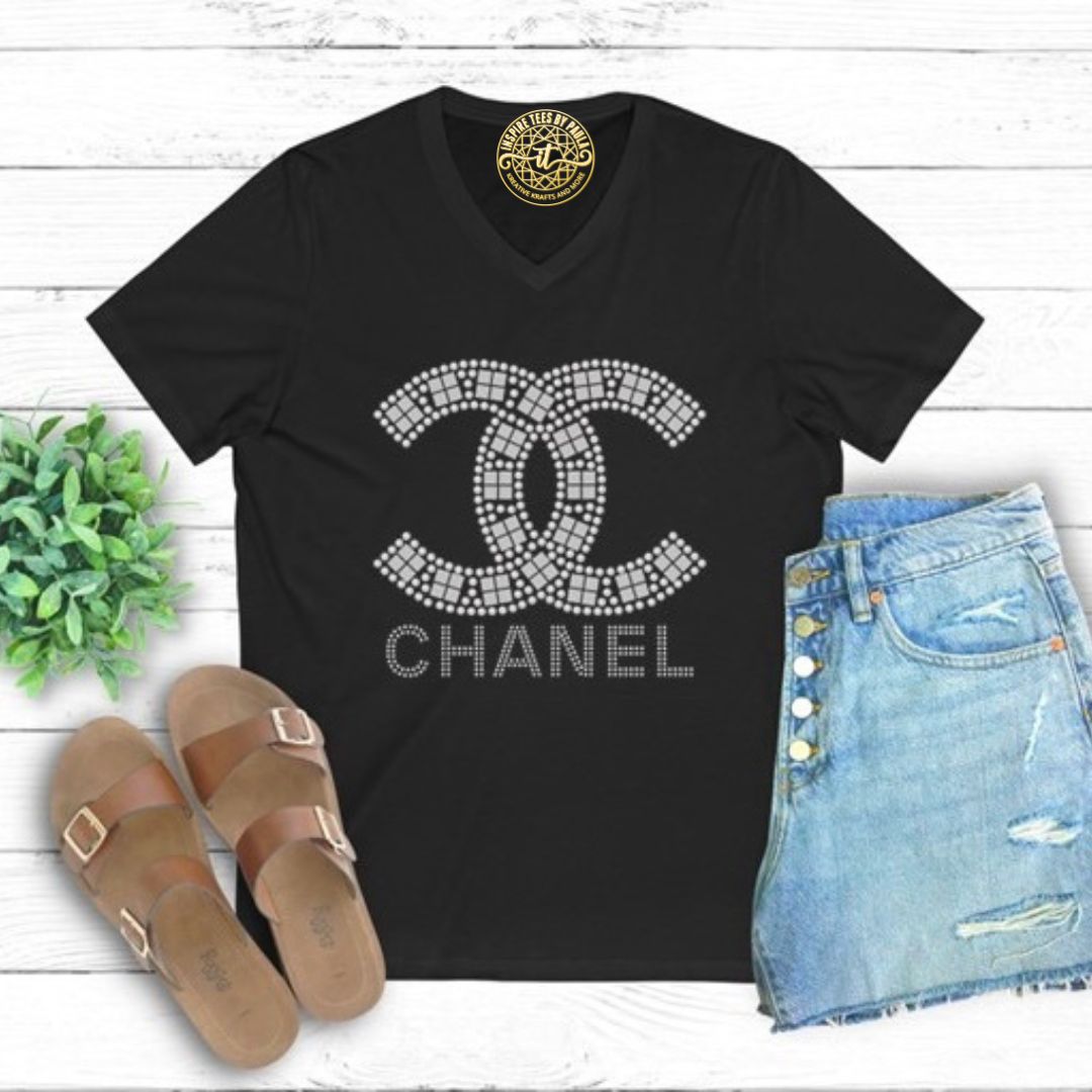 Chanel Bling Tee (ALL SPECIALTY RHINESTONES)