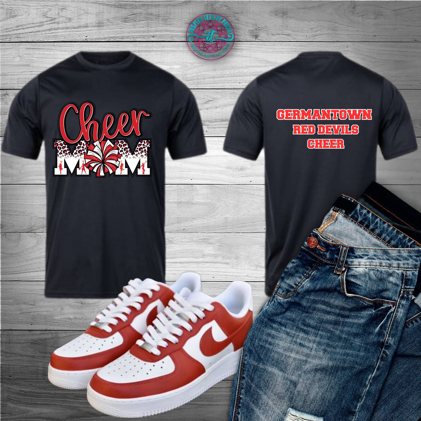 Family Cheer Tees (front and back)