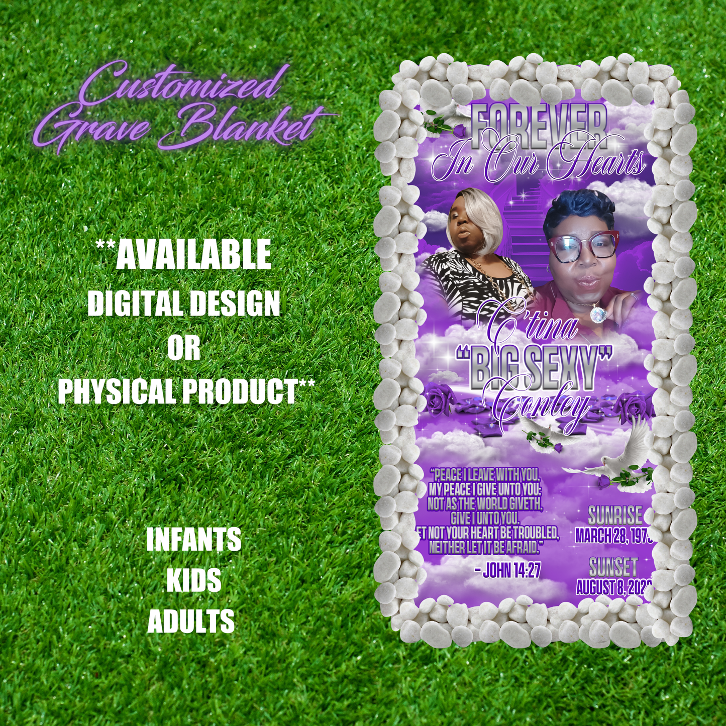 Customized Grave Blanket