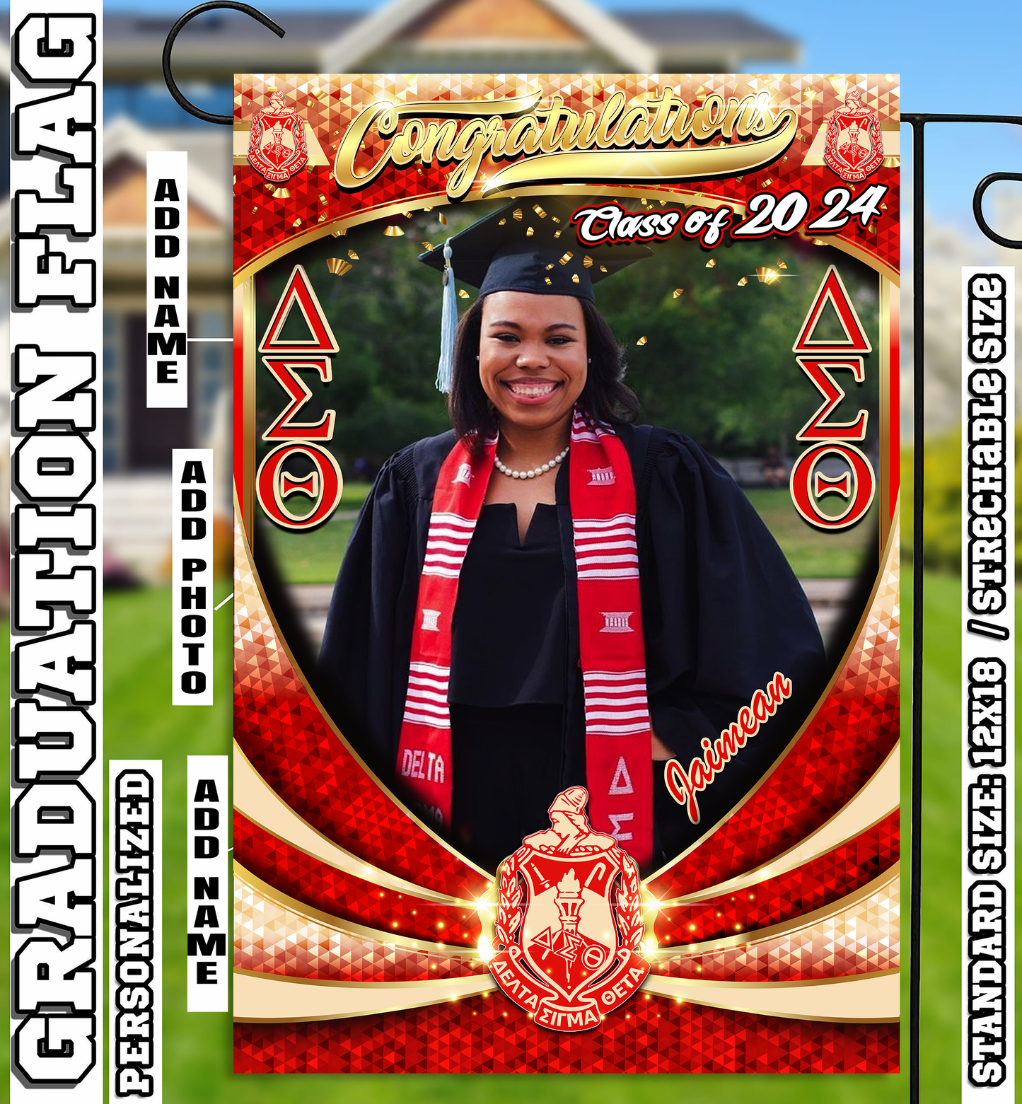 2024 Customized Fraternity and Sorority Garden Flags