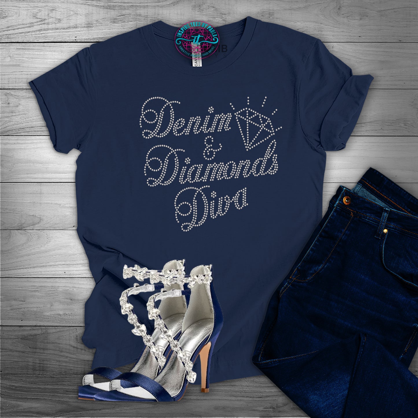 Denim & Diamond Diva Bling Tee (GROUP ORDER) Tara Metzner