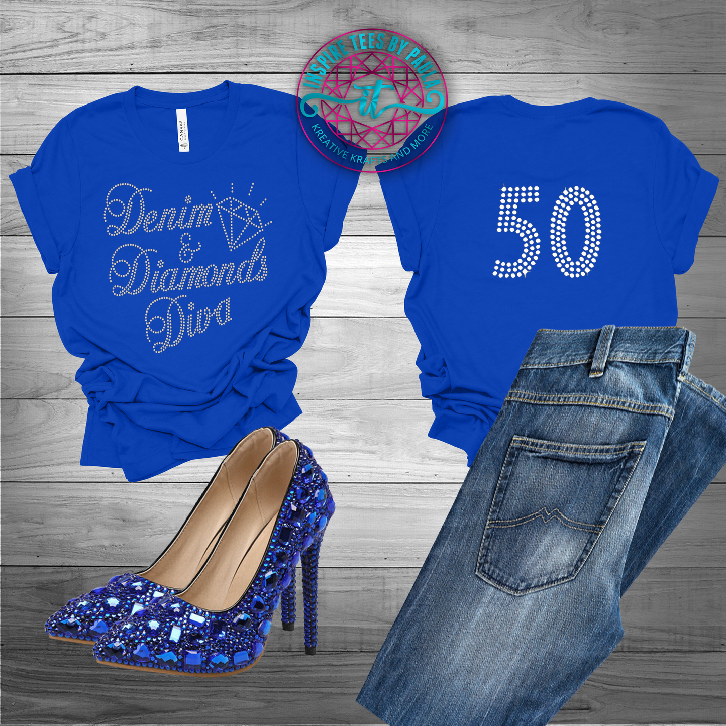 Denim & Diamonds Diva Bling Tee