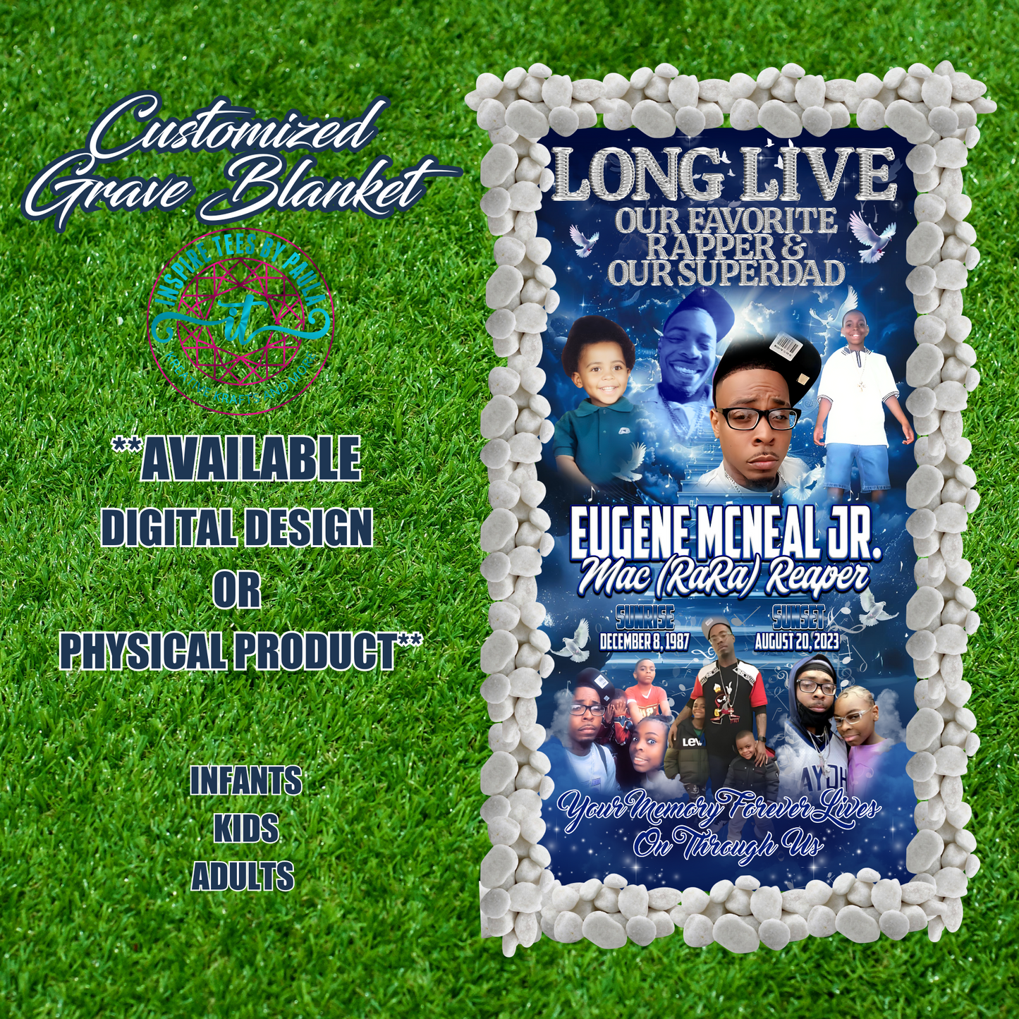 Customized Grave Blanket