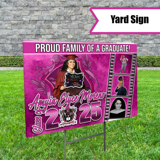 Custom Graduation Film Strip Yard Sign