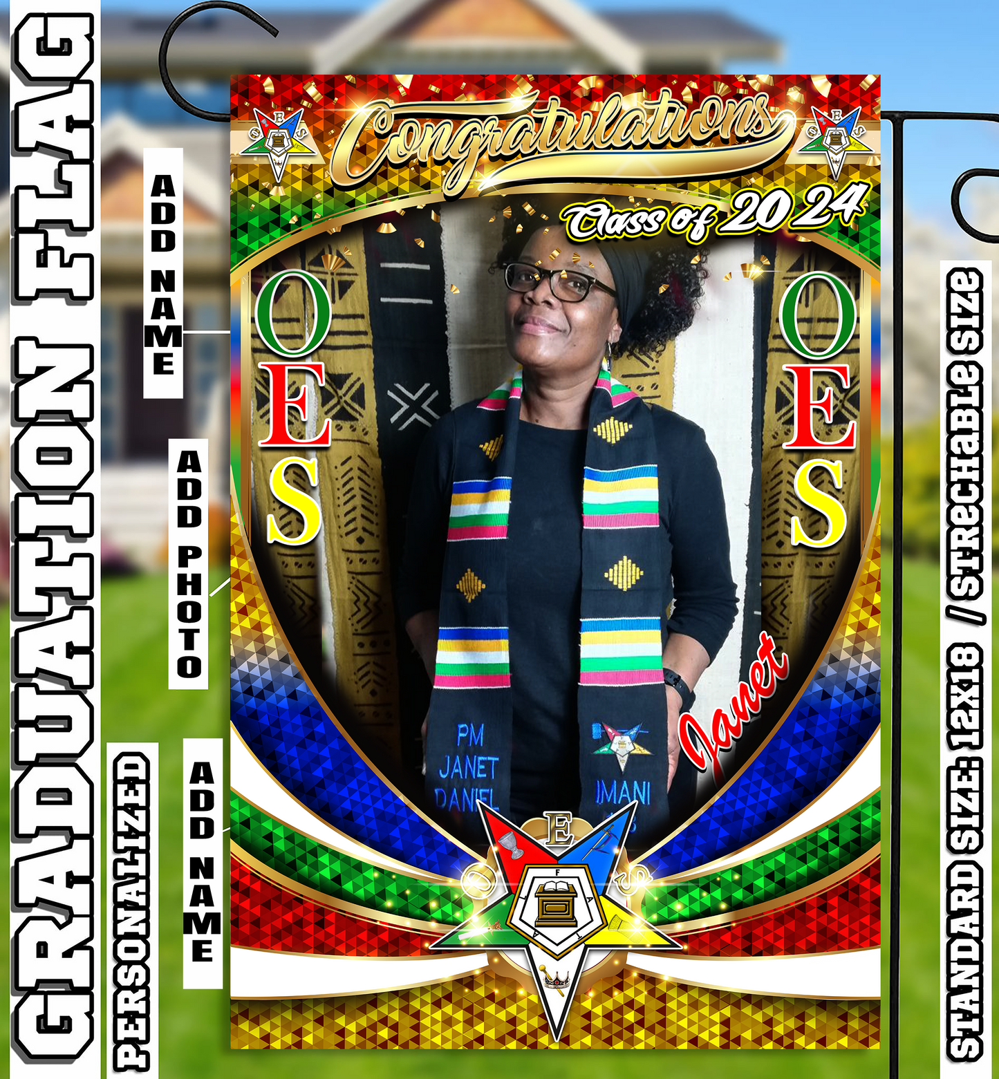 2024 Customized Fraternity and Sorority Garden Flags