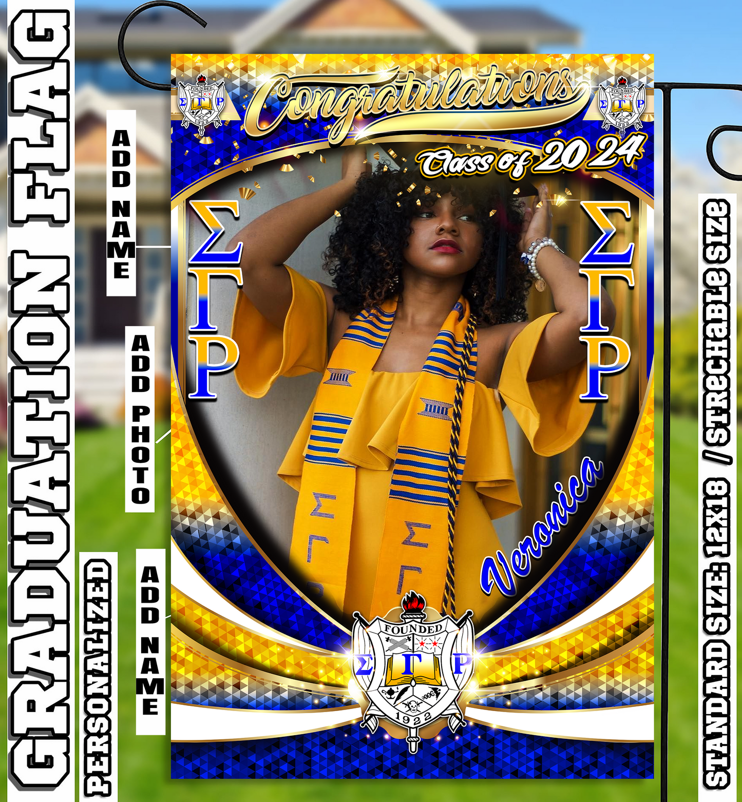 2024 Customized Fraternity and Sorority Garden Flags