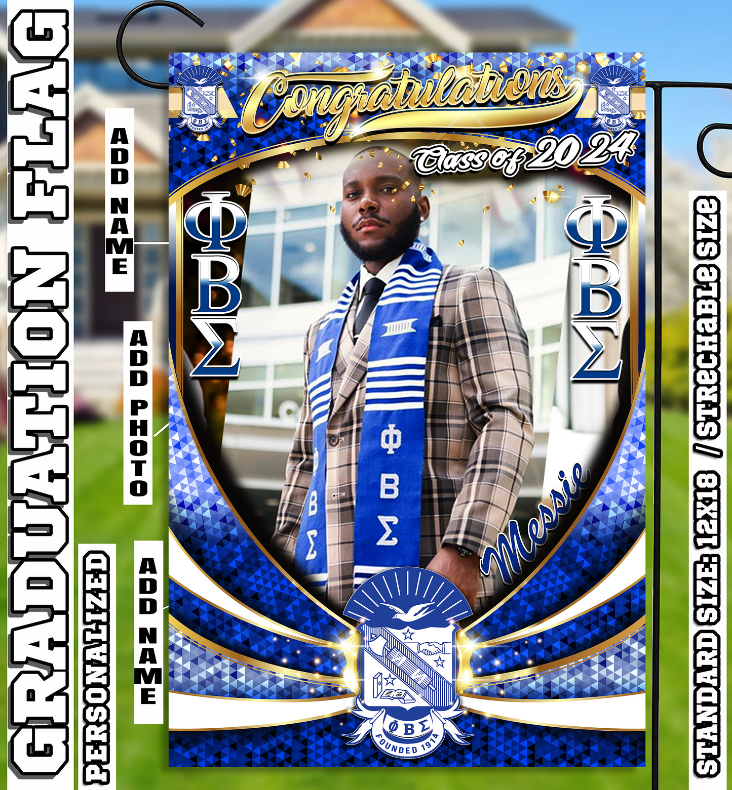 2024 Customized Fraternity and Sorority Garden Flags