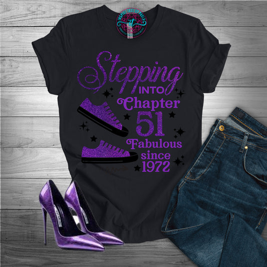 Stepping into Chapter... (PURPLE GLITTER)