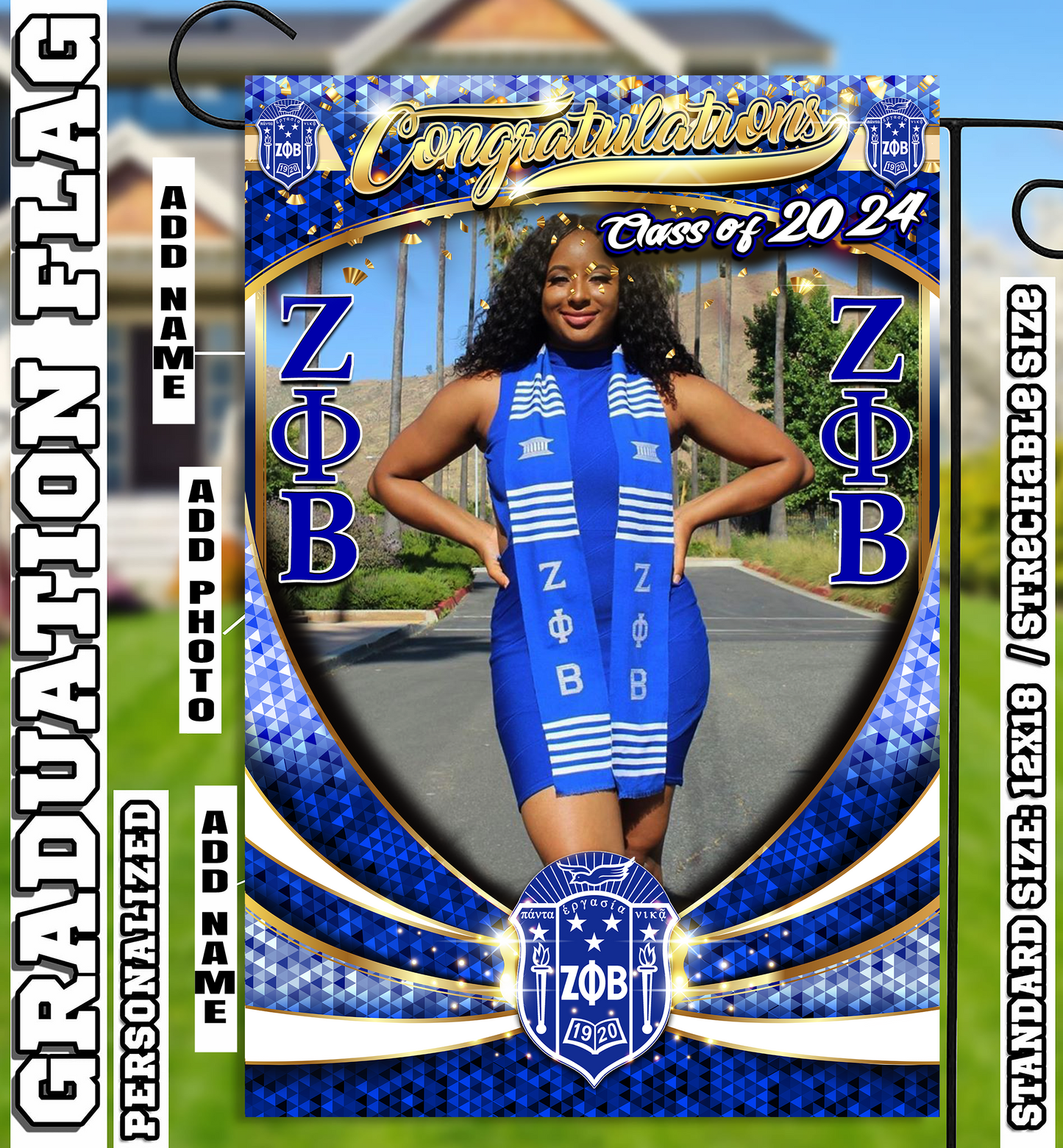 2024 Customized Fraternity and Sorority Garden Flags