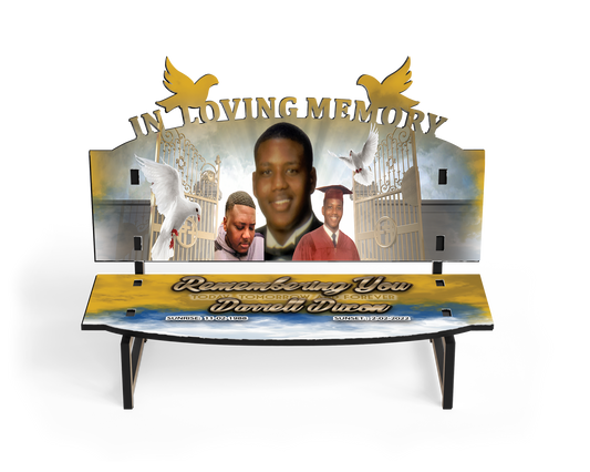 Memorial Keepsake Bench - Gold