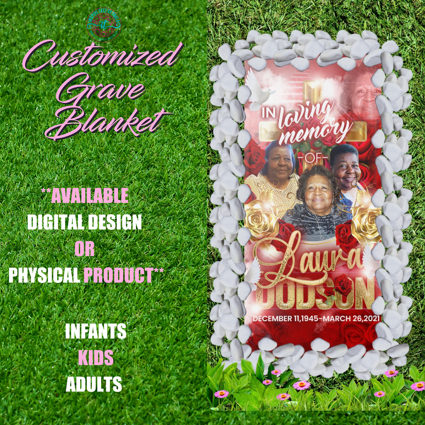 Customized Grave Blanket