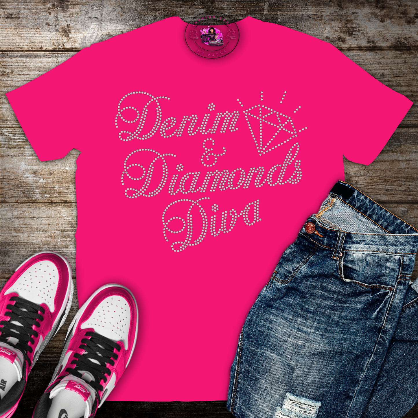Denim & Diamonds Diva Bling Tee