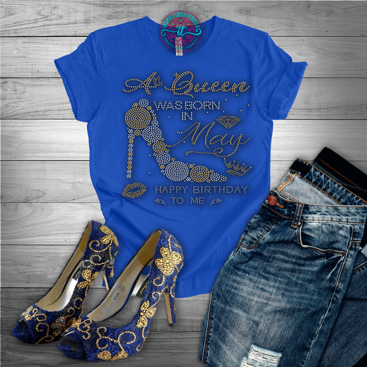 May Birthday Bling Tee