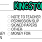 Customized Teacher Student Envelopes (packs of 10)