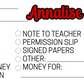 Customized Teacher Student Envelopes (packs of 10)