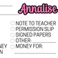 Customized Teacher Student Envelopes (packs of 10)