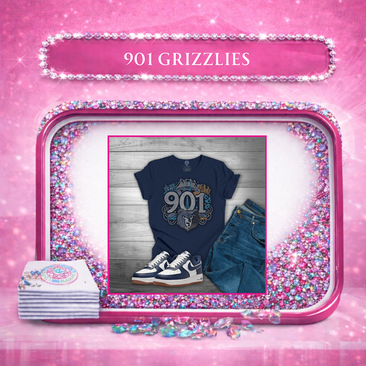901 Grizzlies Bling Tee