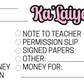 Customized Teacher Student Envelopes (packs of 10)