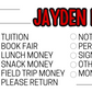 Customized Teacher Student Envelopes (packs of 10)