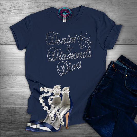 Denim & Diamond Diva Bling Tee (GROUP ORDER)  Tara Metzner