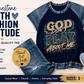 God Don’t Play About Me Denim-Inspired Faith Graphic Tee