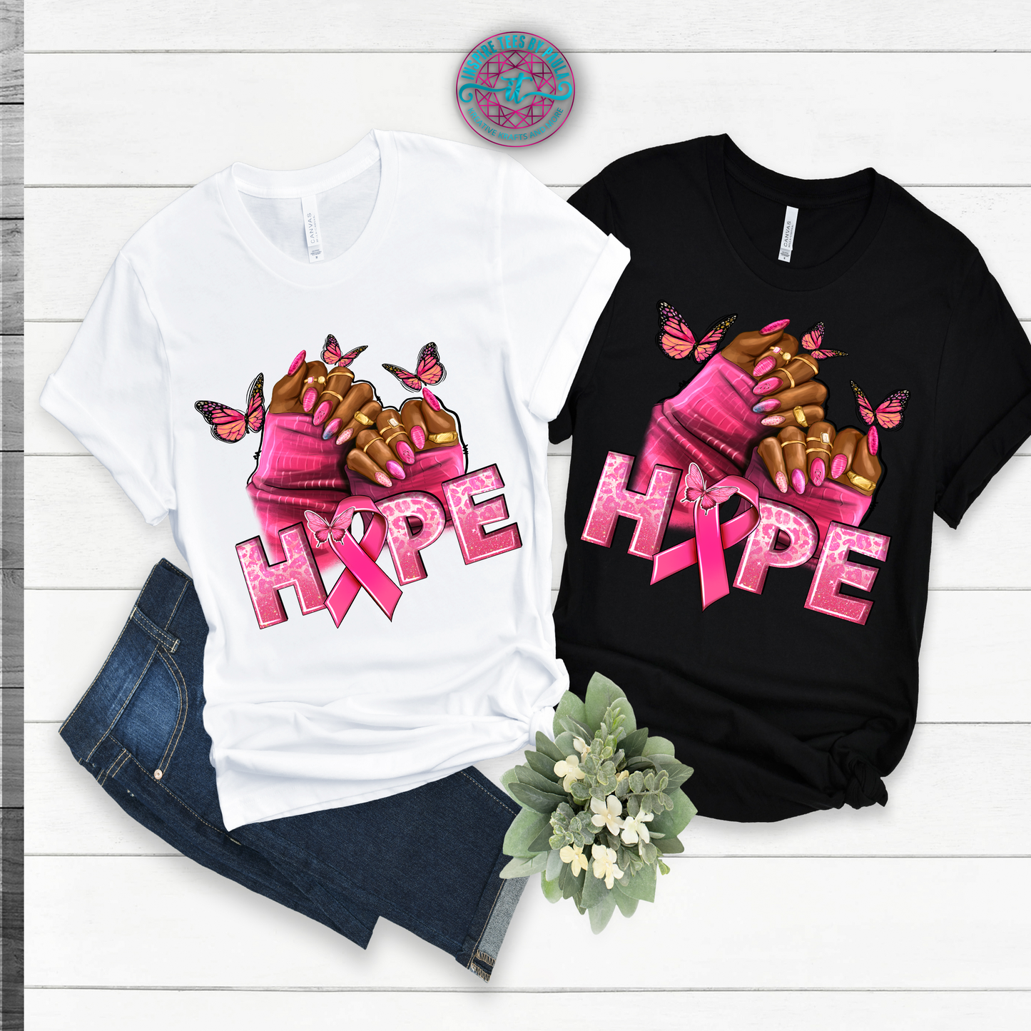 Hope Cancer Pink Nails Tee