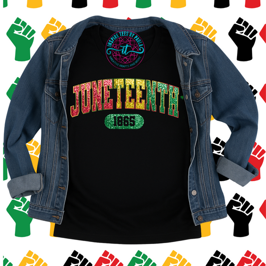 Juneteenth Glitter Tee
