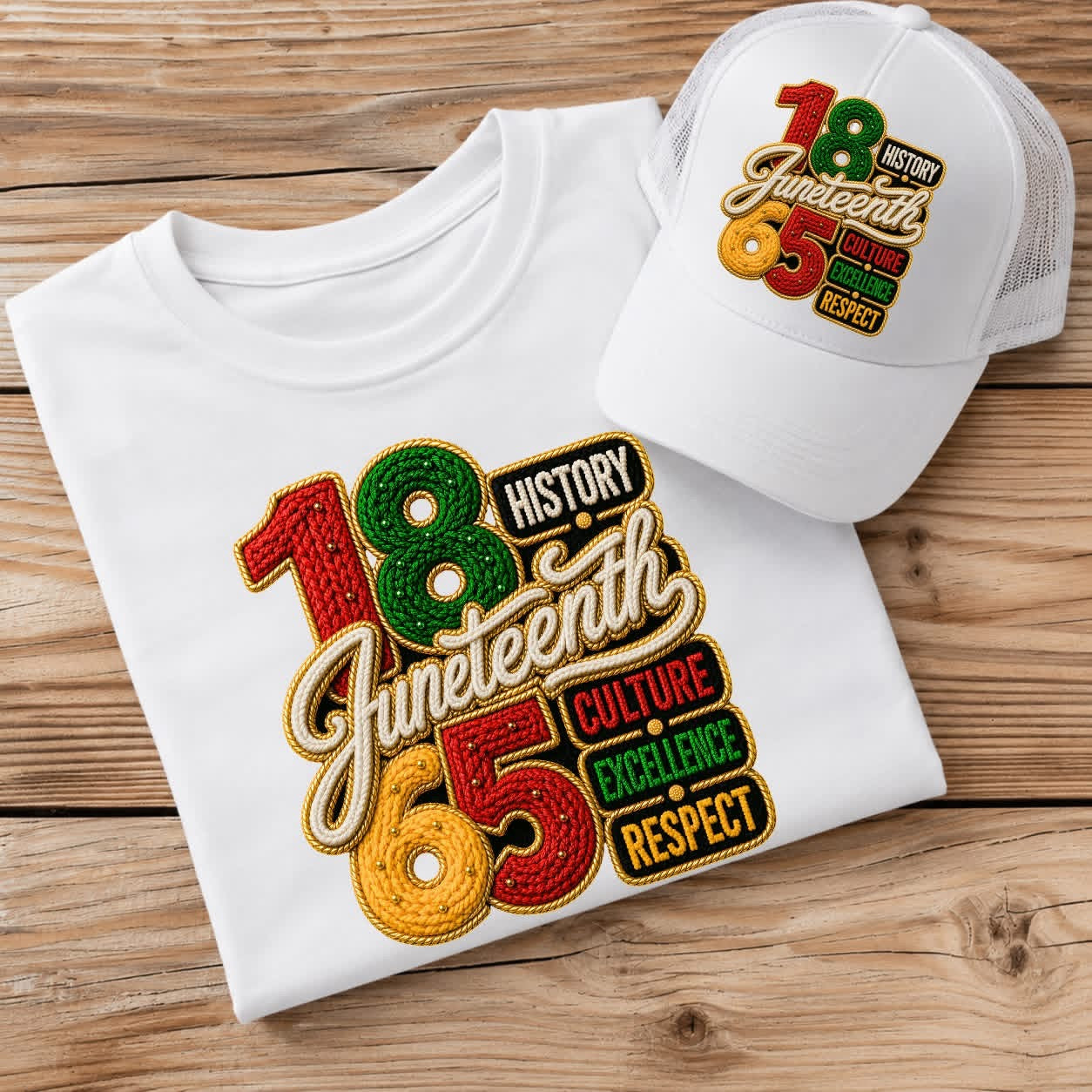 Juneteenth 1865 History (Combo Tshirt & Hat)