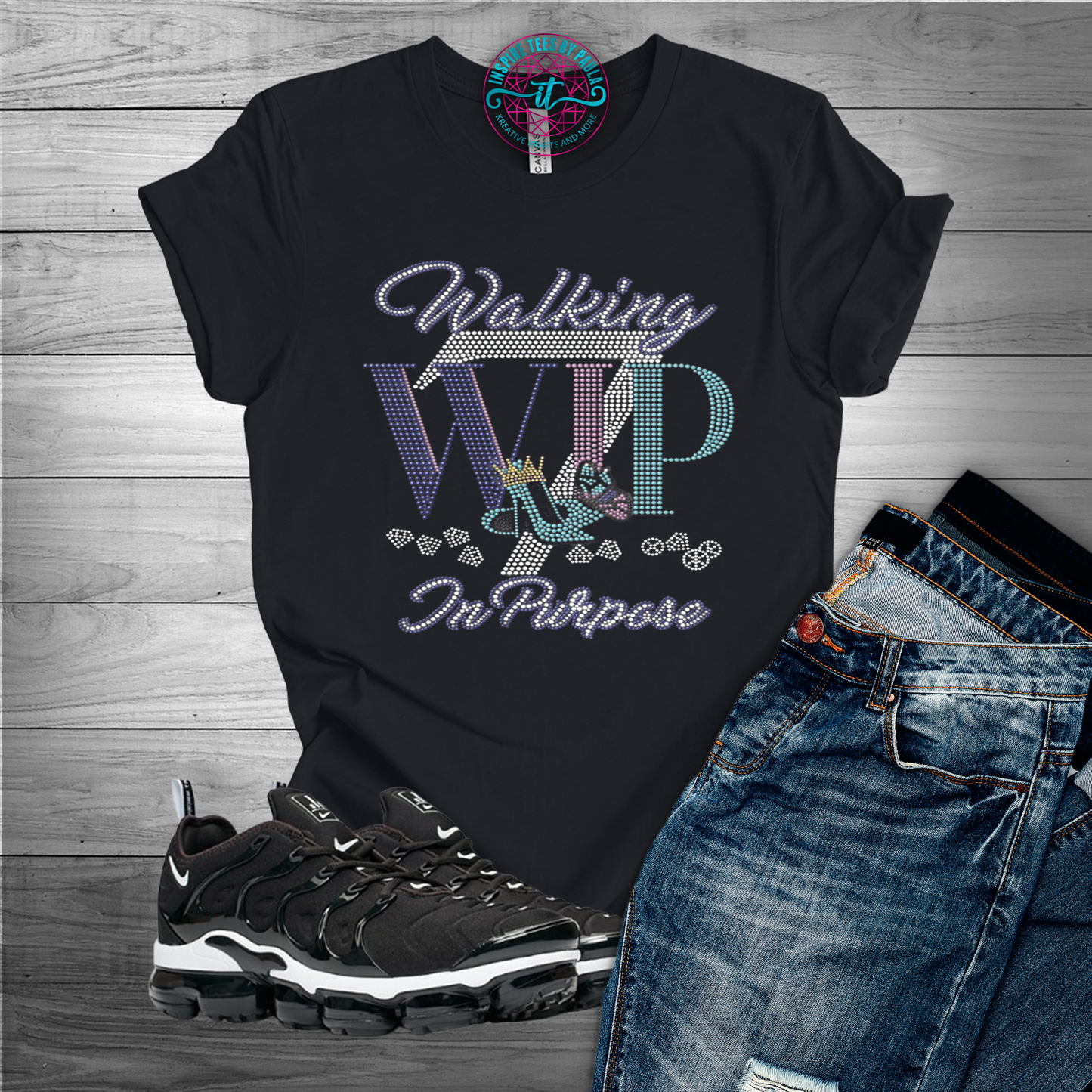 Walking in Purpose (Bling Tee)