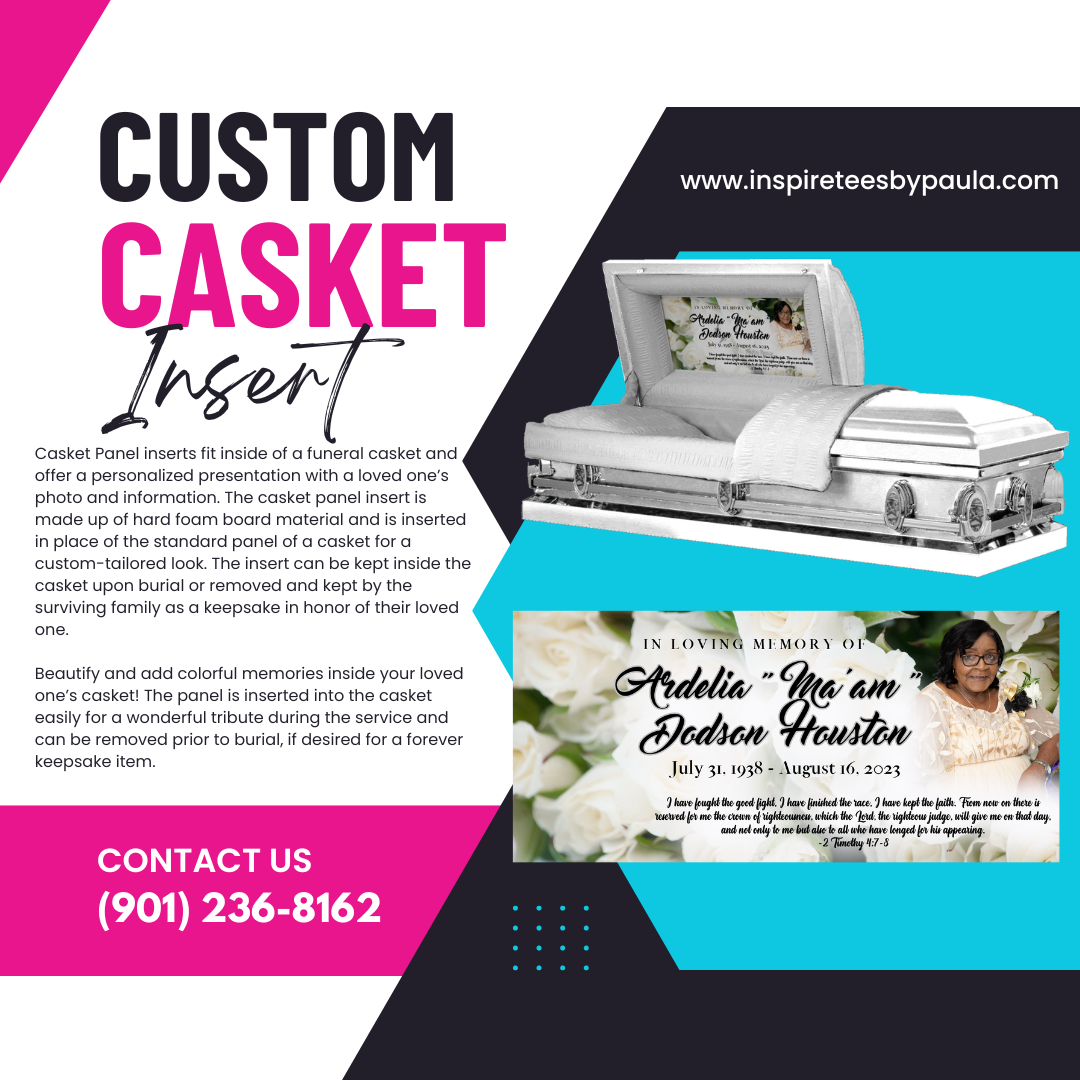 Custom Casket Panel Inserts – InspireTeesbyPaula