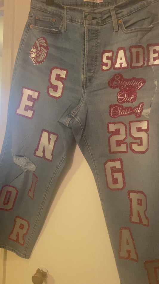 Senior/Photoshoot Personalized Jeans