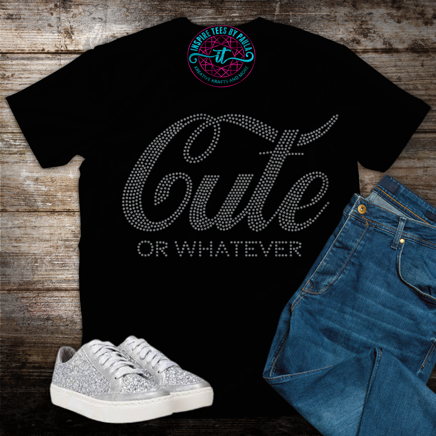 Cute or whatever bling tee