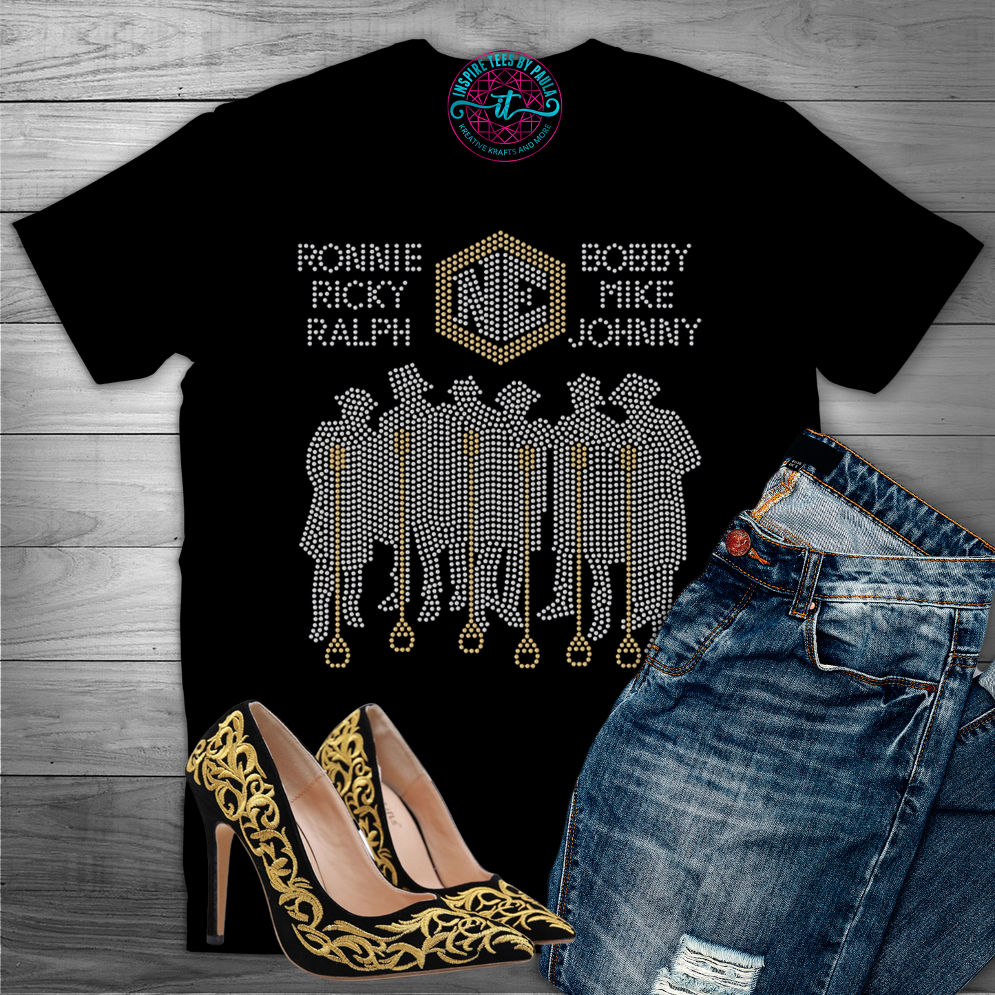 New Edition Inspired Bling Tee