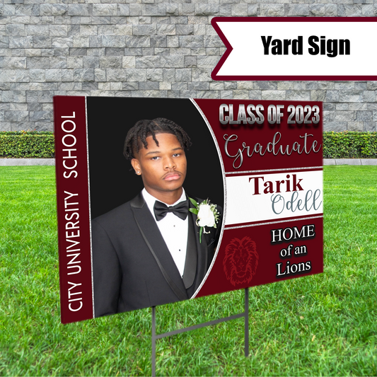 CUSTOM Graduation Yard Sign (Half Circle)